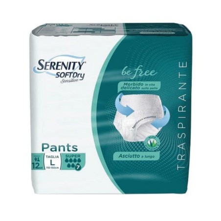 Serenity Pants Sd Sensitive Be Free Super L 12 Pezzi