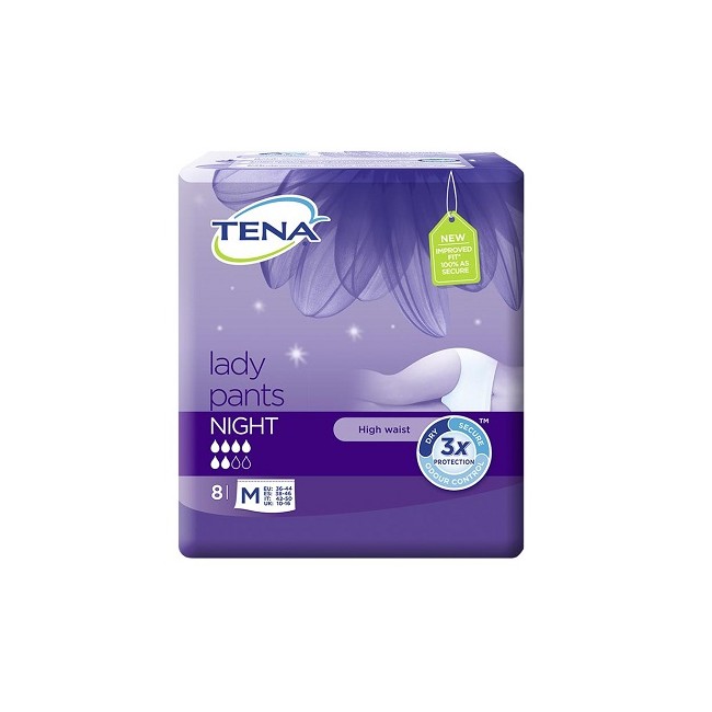 TENA LADY PANTS NIGHT M 8PZ