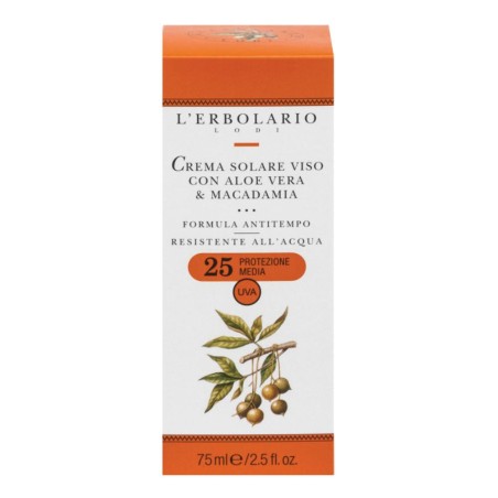 Crema Solare Viso Aloe Vera & Macadamia Spf25 75 Ml