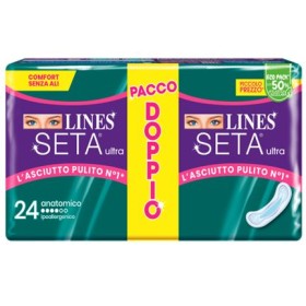 Lines Seta Ultra Assorbenti Anatomico Vp Dwct 24 Pezzi