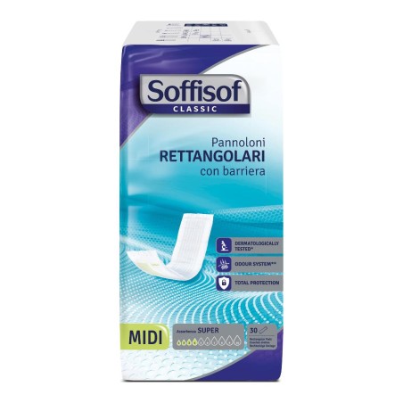 Pannolone Rettangolare Soffisof Classic Con Barriera 30 Pezzi