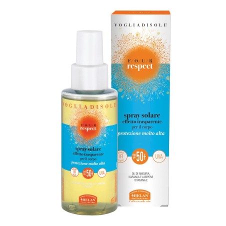 Helan Spray Solare Trasparente Corpo Protezione Alta Spf50 150 Ml