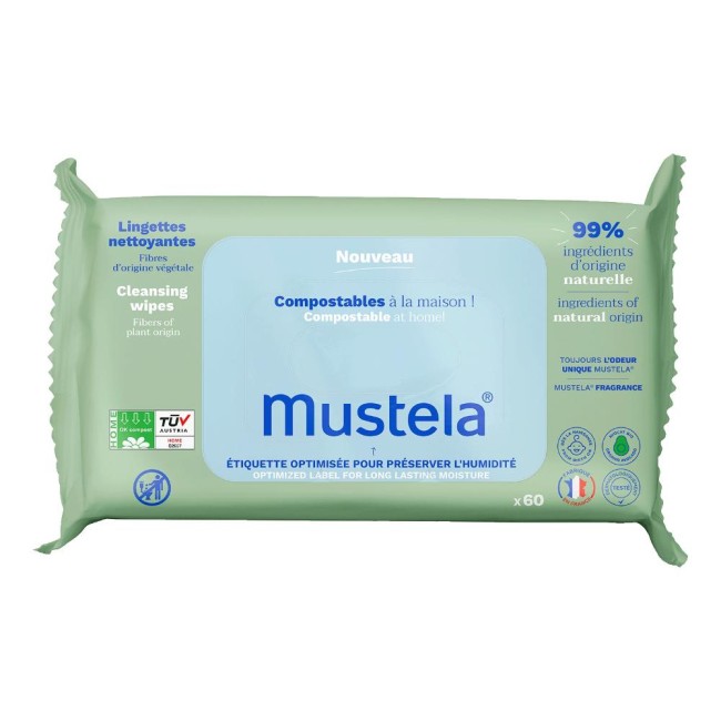 Mustela Salviette Compostabili Profumate 60 Pezzi