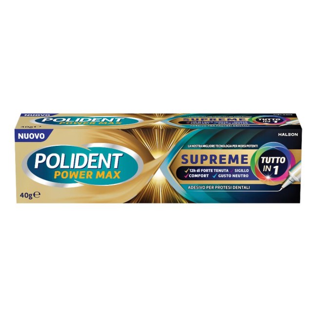 Polident Power Max Supreme Tutto In 1 Crema Adesiva Protesi 40 G