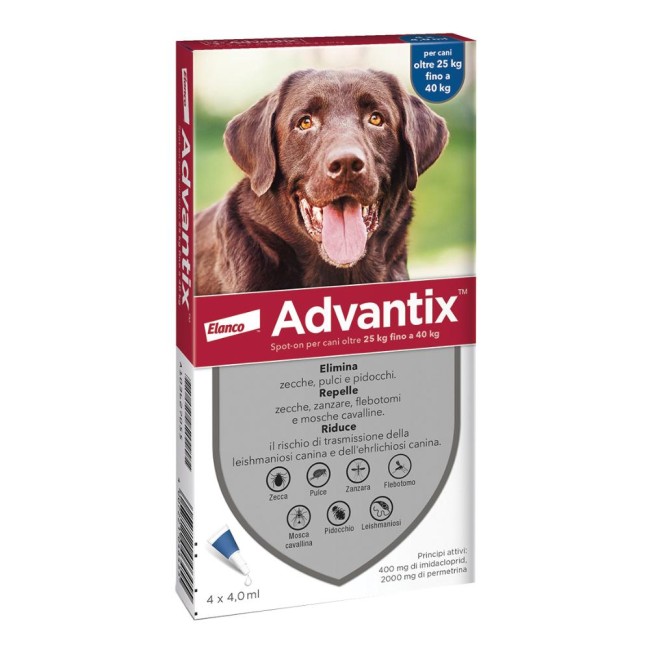 Advantix Spot-on Per Cani Oltre 25 Kg Fino A 40 Kg