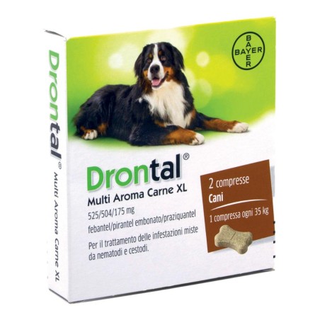 Drontal Multi Aroma Carne Xl 525/504/175 Mg Compresse Per Cani