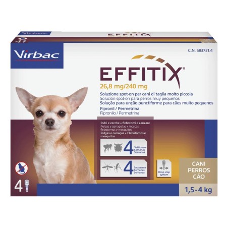 Effitix 26.8 Mg/240 Mg Soluzione Spot-on Per Cani Di Taglia Molto Piccola