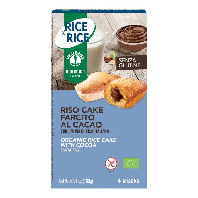 R&R RISO CAKE CACAO 4X45G