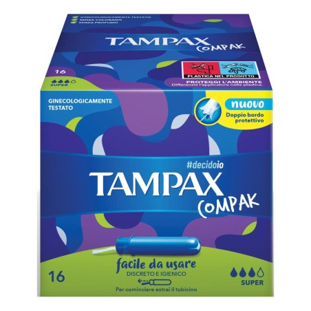 TAMPAX COMPAK SUPER 16PZ TAMPAX COMPAK SUPER 16PZ