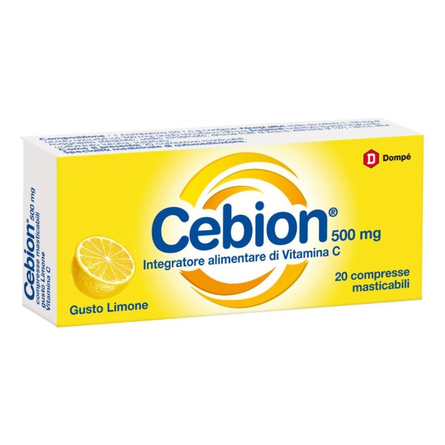 Cebion Masticabile Limone Vitamina C 500 Mg 20 Compresse