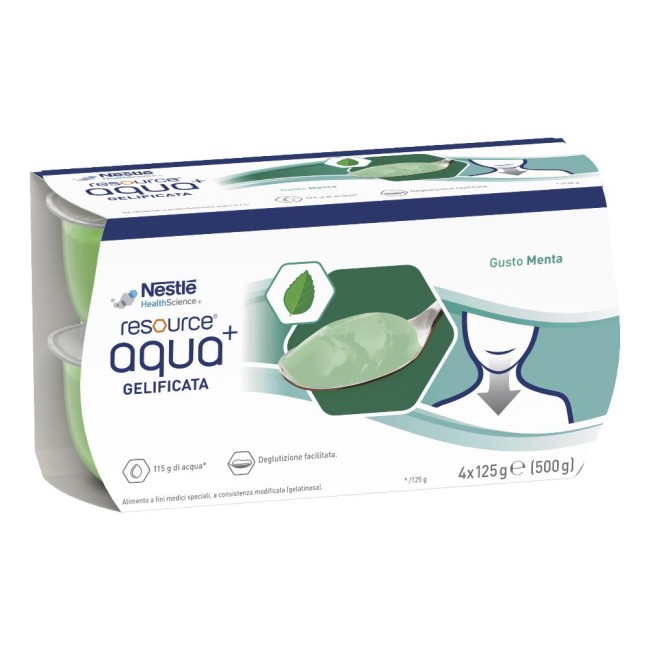 Resource Aqua Acqua Gelificata+mint Cup 6 4x125 G Resource Aqua Acqua Gelificata+mint Cup 6 4x125 G
