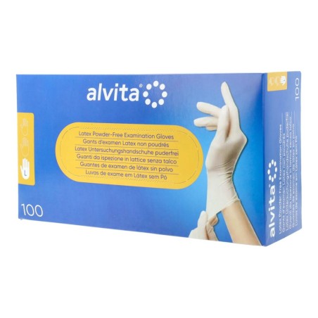 Guanti Da Ispezione Alvita In Lattice Senza Talco L 100 Pezzi