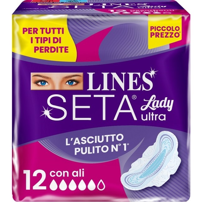 Lines Seta Ultra Assorbenti Lady Ali Dwct 12 Pezzi