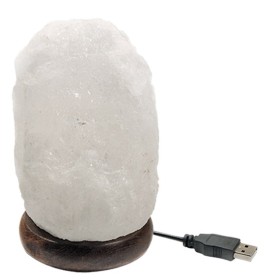 Lampada Di Sale Usb Bianco Multicolor