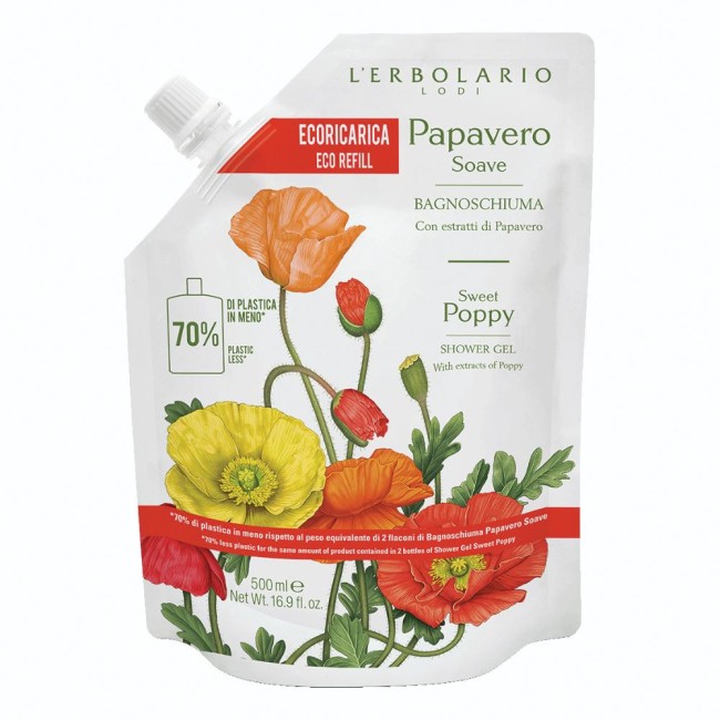 Papavero Soave Bagnoschiuma Ecoricarica 500 Ml