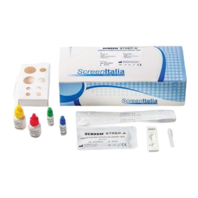 Screen Test Rapido Streptococco In Cassetta Per Determinazione Qualitativa Di Streptococcus A In Tampone Orale Liena Controllo R