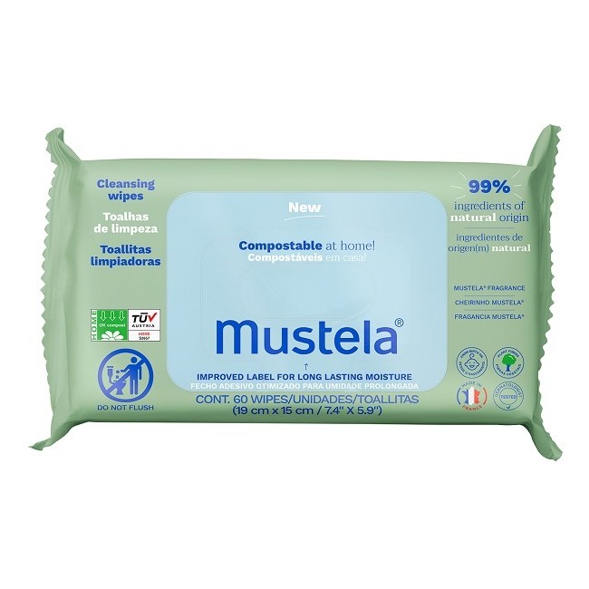 MUSTELA SALVIETTE COMPOST 60PZ