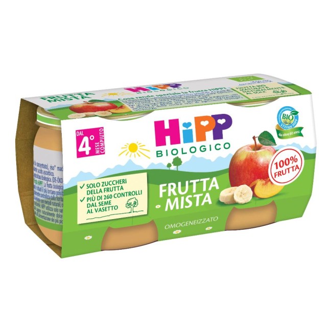 Hipp Bio Omogeneizzato Frutta Mista 2x80 G