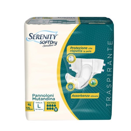 Pannolone Mutandina Serenity Sd Sensitive Extra L 15 Pezzi