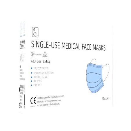 MASCHERINA CHIR ADULTO 10PZ