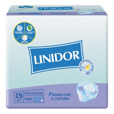 Pannolone Linidor A Cintura Maxi Misura Grande 15 Pezzi
