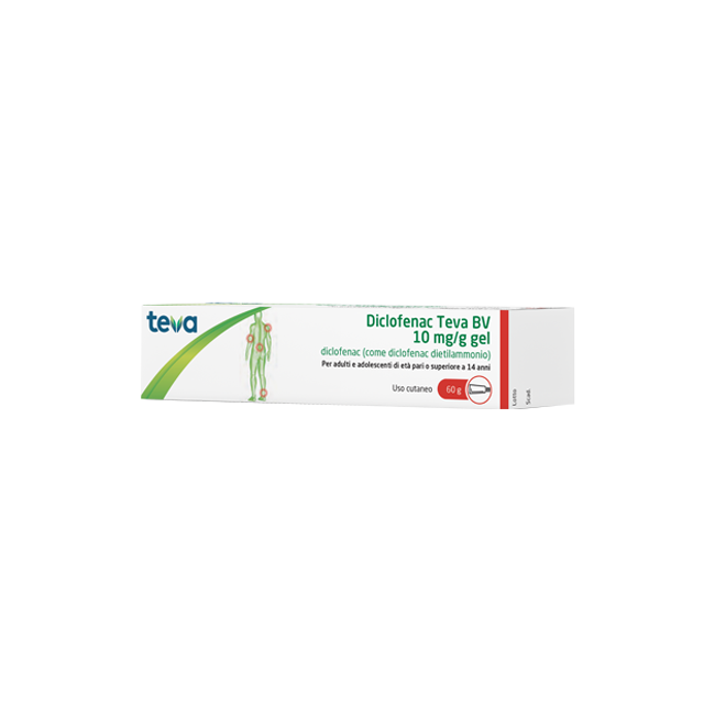 DICLOFENAC TEVA*GEL 60G 10MG/G