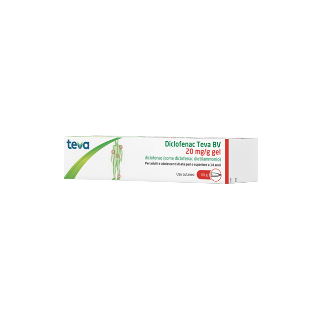 DICLOFENAC TEVA*GEL 60G 20MG/G