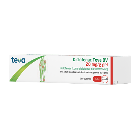DICLOFENAC TEVA*GEL 60G 20MG/G