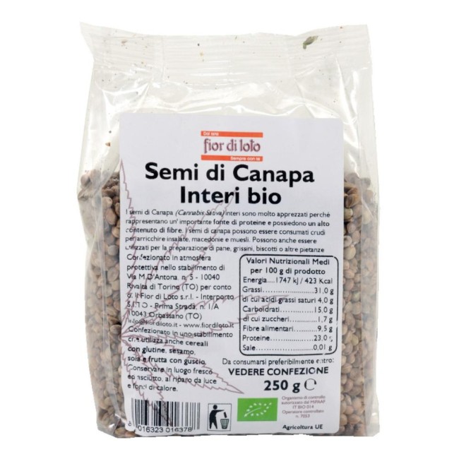 SEMI CANAPA INTERI BIO 250G
