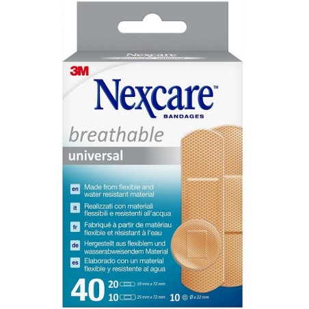 Cerotto Preparato Nexcare Universal Assortiti 20 Cerotto 19x72mm + 10 Cerotto 25x72mm + 10 Cerotto Tondi 22,5mm Cerotto Preparato Nexcare Universal Assortiti 20 Cerotto 19x72mm + 10 Cerotto 25x72mm + 10 Cerotto Tondi 22,5mm