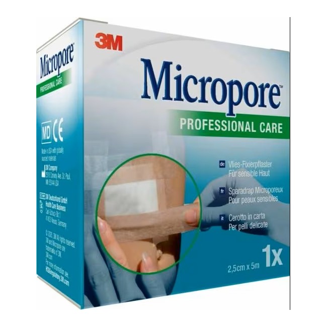 3M MICROPORE SURG T TA M5X25MM