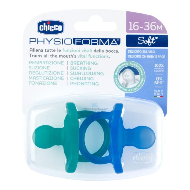 Chicco Gommotto Silicone Azzurro 16-36 Mesi 2 Pezzi