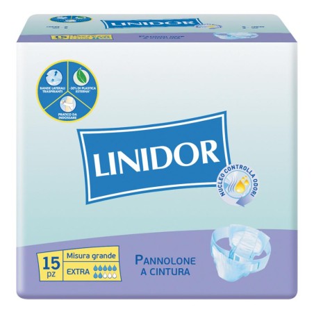 Pannolone Linidor A Cintura Extra Misura Grande 15 Pezzi