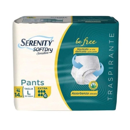 Serenity Pants Sd Sensitive Be Free Extra L 14 Pezzi