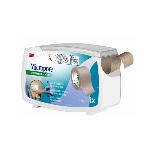 Cerotto In Carta Micropore Surgical Tape Tan M5x25mm Dispenser Cerotto In Carta Micropore Surgical Tape Tan M5x25mm Dispenser
