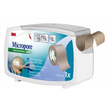 Cerotto In Carta Micropore Surgical Tape Tan M5x25mm Dispenser Cerotto In Carta Micropore Surgical Tape Tan M5x25mm Dispenser