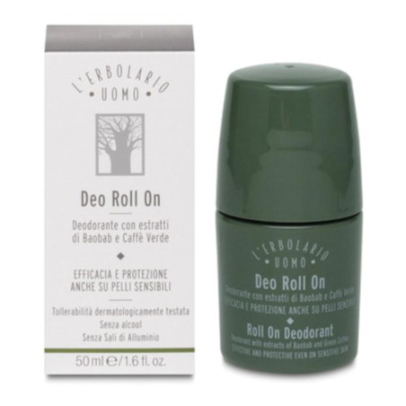L'erbolario Uomo Deo Roll On Deodorante Con Estratti Di Baobab E Caffe' Verde 50 Ml
