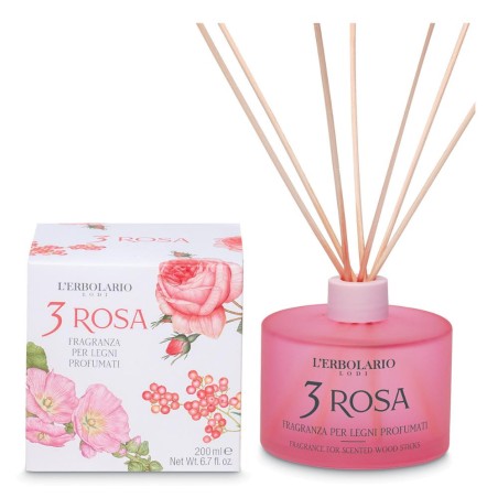 3 Rosa Fragranza Legni Profumati 200 Ml