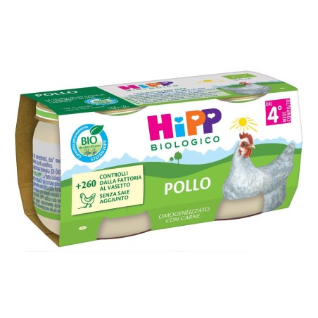 Hipp Bio Omogeneizzato Pollo 2 Pezzi Da 80 G