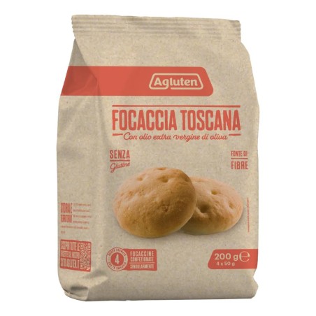 Agluten Focaccia Toscana 4 Pezzi Da 50 G