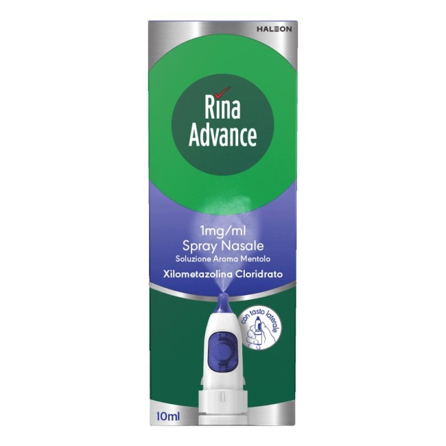 Rinaadvance 1 Mg/ml Spray Nasale, Soluzione Aroma Mentolo Xilometazolina Cloridrato