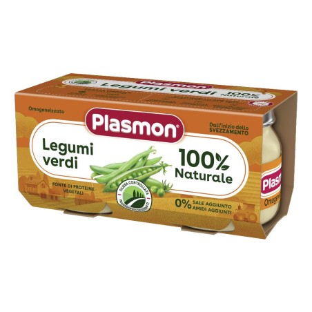 Plasmon Omogeneizzato Legumi Verdi 2 X 80 G