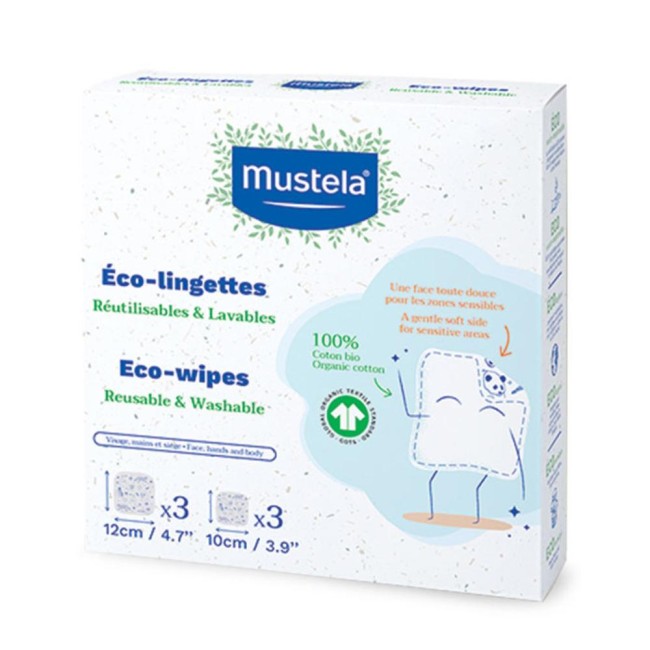 Mustela Salviette Lavabili Riutilizzabili 6 Pezzi