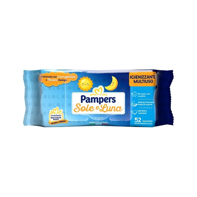 PAMPERS WIPES SOLE&LUNA 30BUST