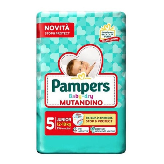Pampers Baby Dry Pannolino Mutandina Junior Small Pack 13 Pezzi