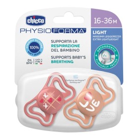 Chicco Succhietto Light Rosa Silicone 16-36m 2 Pezzi