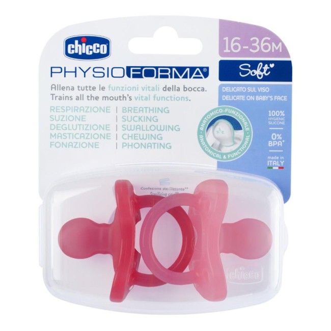Chicco Gommotto Silicone Rosa 16-36 Mesi 2 Pezzi Chicco Gommotto Silicone Rosa 16-36 Mesi 2 Pezzi