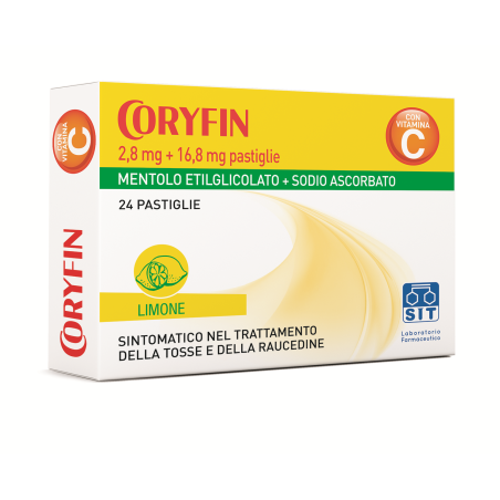 Sit Laboratorio Farmaceutico Coryfin® C Al Mentolo Ed Essenza Di Limone, Con Vitamina C