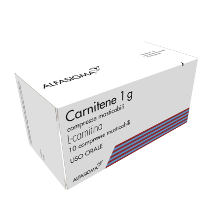 Alfasigma Carnitene 1 G/10 Ml Soluzione Orale Carnitene 1,5 G/5 Ml Soluzione Orale Carnitene 1 G Compresse Masticabili L-carniti Alfasigma Carnitene 1 G/10 Ml Soluzione Orale Carnitene 1,5 G/5 Ml Soluzione Orale Carnitene 1 G Compresse Masticabili L-carniti
