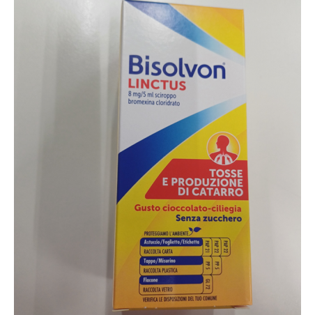 Opella Healthcare Bisolvon Linctus 8 Mg/5 Ml Sciroppo - Gusto Cioccolato-ciliegia Bromexina Cloridrato Opella Healthcare Bisolvon Linctus 8 Mg/5 Ml Sciroppo - Gusto Cioccolato-ciliegia Bromexina Cloridrato
